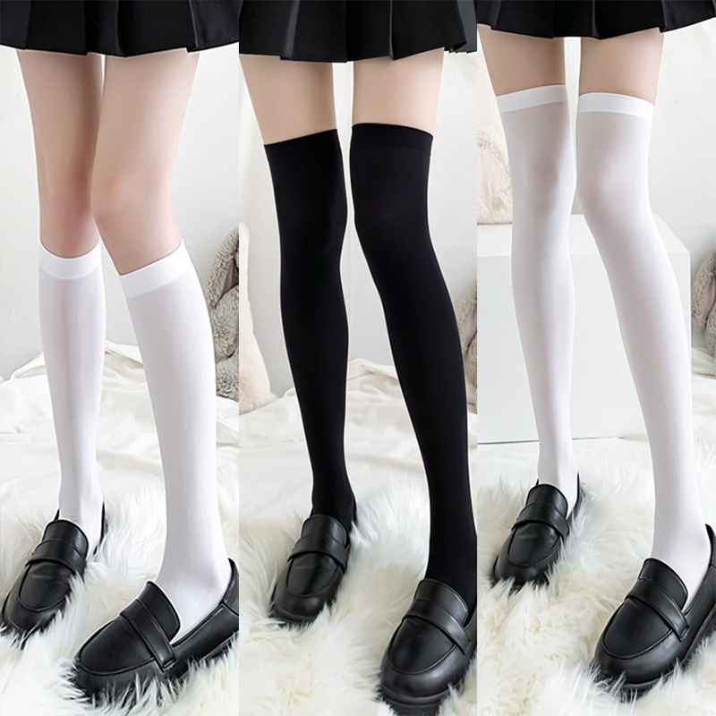 Knee High Sock Women - Ultracienkie damskie jedwabne pończochy Nylon dla